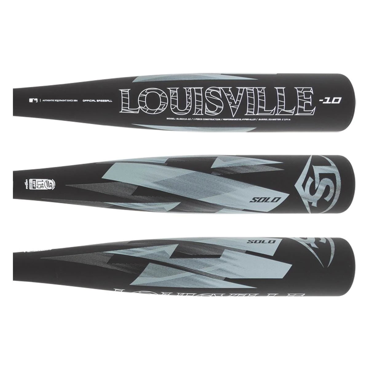 Best Pirce ⌛ 2022 Louisville Slugger Solo -10 USSSA Baseball Bat: WTLSLS6X1022 Black, Grey, Silver ✔️ 4 Best Pirce ⌛ 2022 Louisville Slugger Solo -10 USSSA Baseball Bat: WTLSLS6X1022 Black, Grey, Silver ✔️ - Image 2