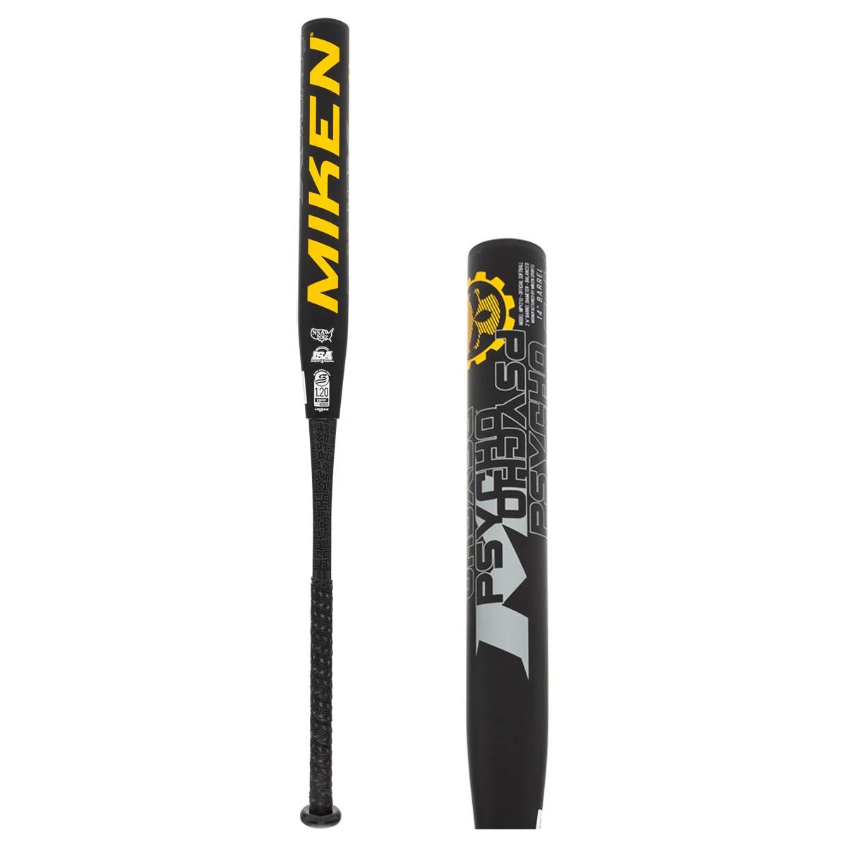 Promo ⌛ Miken Psycho 14" Balanced USSSA 240 Slow Pitch Softball Bat: MPY21U Black, Gold, Grey ❤️ 3 Promo ⌛ Miken Psycho 14" Balanced USSSA 240 Slow Pitch Softball Bat: MPY21U Black, Gold, Grey ❤️