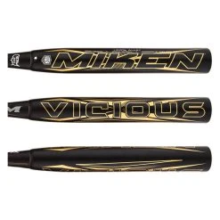 Outlet ⭐ Miken Vicious 13" End Loaded Dual Stamp Slow Pitch Softball Bat: MPAV20 Black, Gold 😀 -BaseBallBat Sales Store 1122 05 21 miken vicious 13 end loaded dual stamp slow pitch softball bat mpav20 32568 10 l