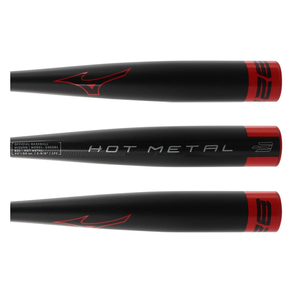 Cheap ⌛ Mizuno Hot Metal BBCOR Baseball Bat: BB21HM Black, Red ✔️ 4 Cheap ⌛ Mizuno Hot Metal BBCOR Baseball Bat: BB21HM Black, Red ✔️ - Image 2