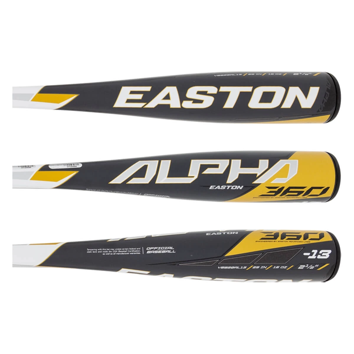 Brand new ⭐ Easton Alpha 360 -13 USA Baseball Bat: YBB20AL13 Black, Yellow ❤️ 4 Brand new ⭐ Easton Alpha 360 -13 USA Baseball Bat: YBB20AL13 Black, Yellow ❤️ - Image 2