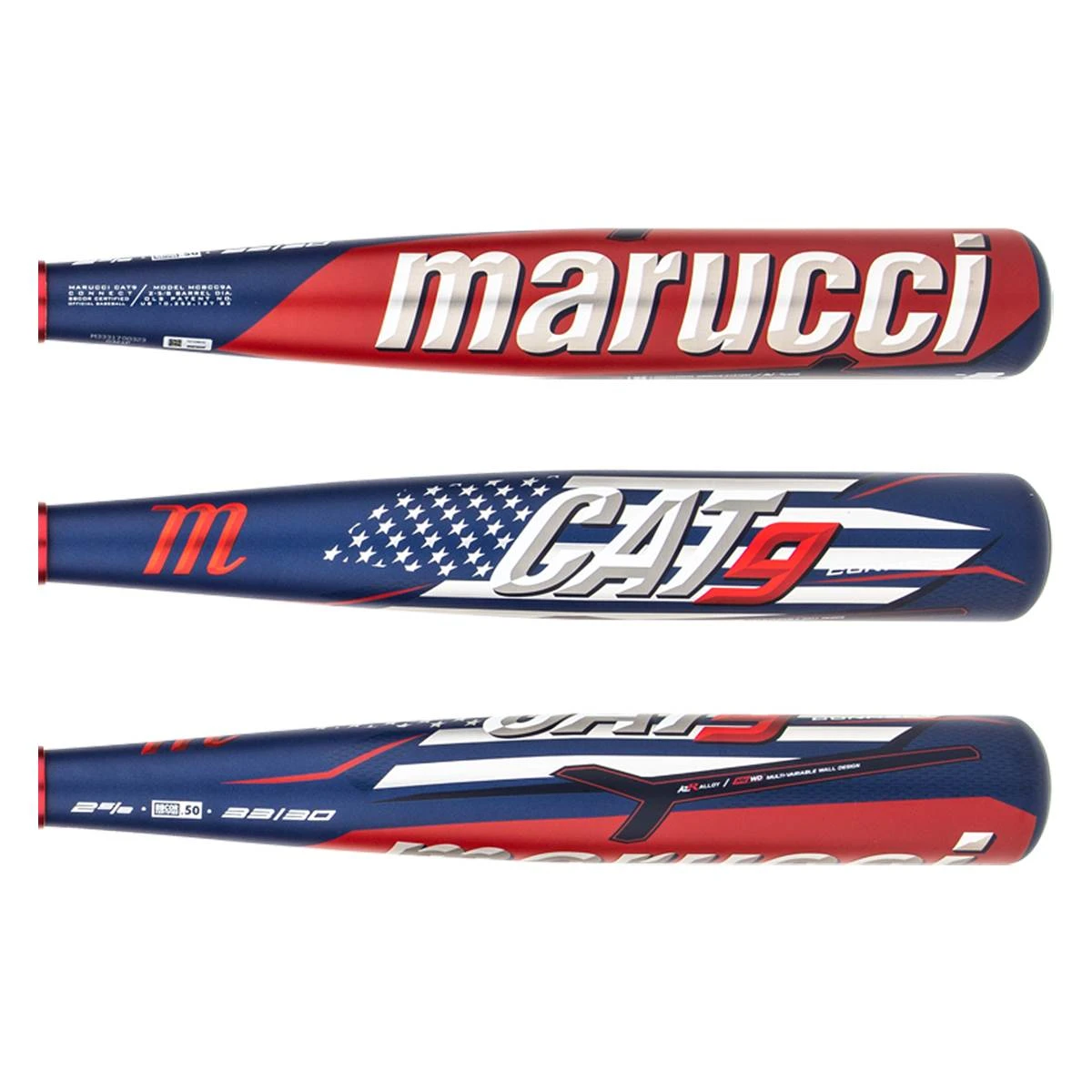 Brand new 🔔 Marucci CAT9 Connect Pastime BBCOR Baseball Bat: MCBCC9A Blue, Red, White ✔️ 4 Brand new 🔔 Marucci CAT9 Connect Pastime BBCOR Baseball Bat: MCBCC9A Blue, Red, White ✔️ - Image 2