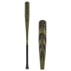 New 🤩 Stinger Bat Co 2022 Stinger Missile 2 BBCOR Baseball Bat: BBMSLE23 Black, Gold, Green 👍