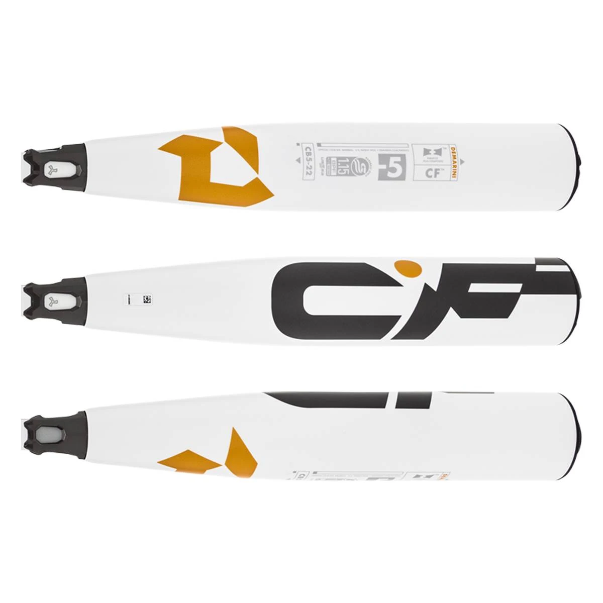 Discount π 2022 DeMarini CF -5 USSSA Baseball Bat: WTDXCB522 Black, Gold, White β 4 Discount π 2022 DeMarini CF -5 USSSA Baseball Bat: WTDXCB522 Black, Gold, White β - Image 2
