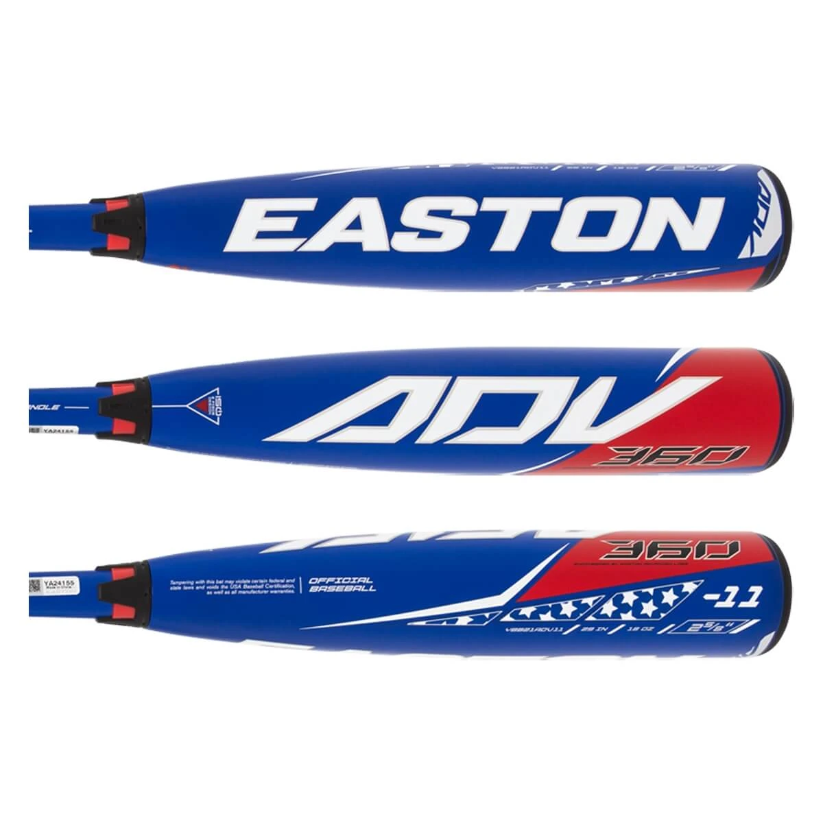 Hot Sale ⌛ Easton ADV 360 -11 USA Baseball Bat: YBB21ADV11 Blue, Red ✔️ 4 Hot Sale ⌛ Easton ADV 360 -11 USA Baseball Bat: YBB21ADV11 Blue, Red ✔️ - Image 2