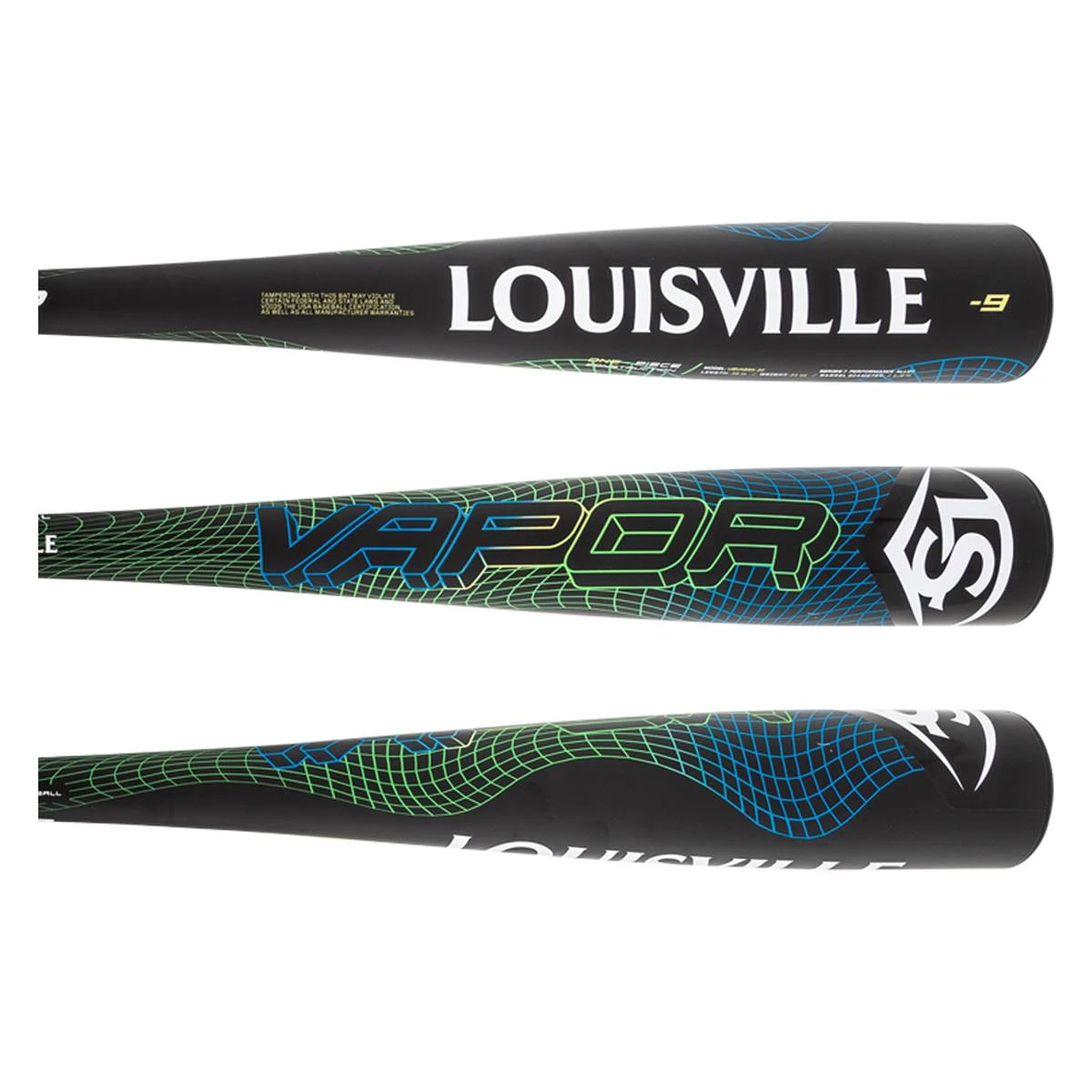 Hot Sale ⌛ 2022 Louisville Slugger Vapor -9 USA Baseball Bat: WBL2539010 Black, Blue, Green ✔️ 4 Hot Sale ⌛ 2022 Louisville Slugger Vapor -9 USA Baseball Bat: WBL2539010 Black, Blue, Green ✔️ - Image 2