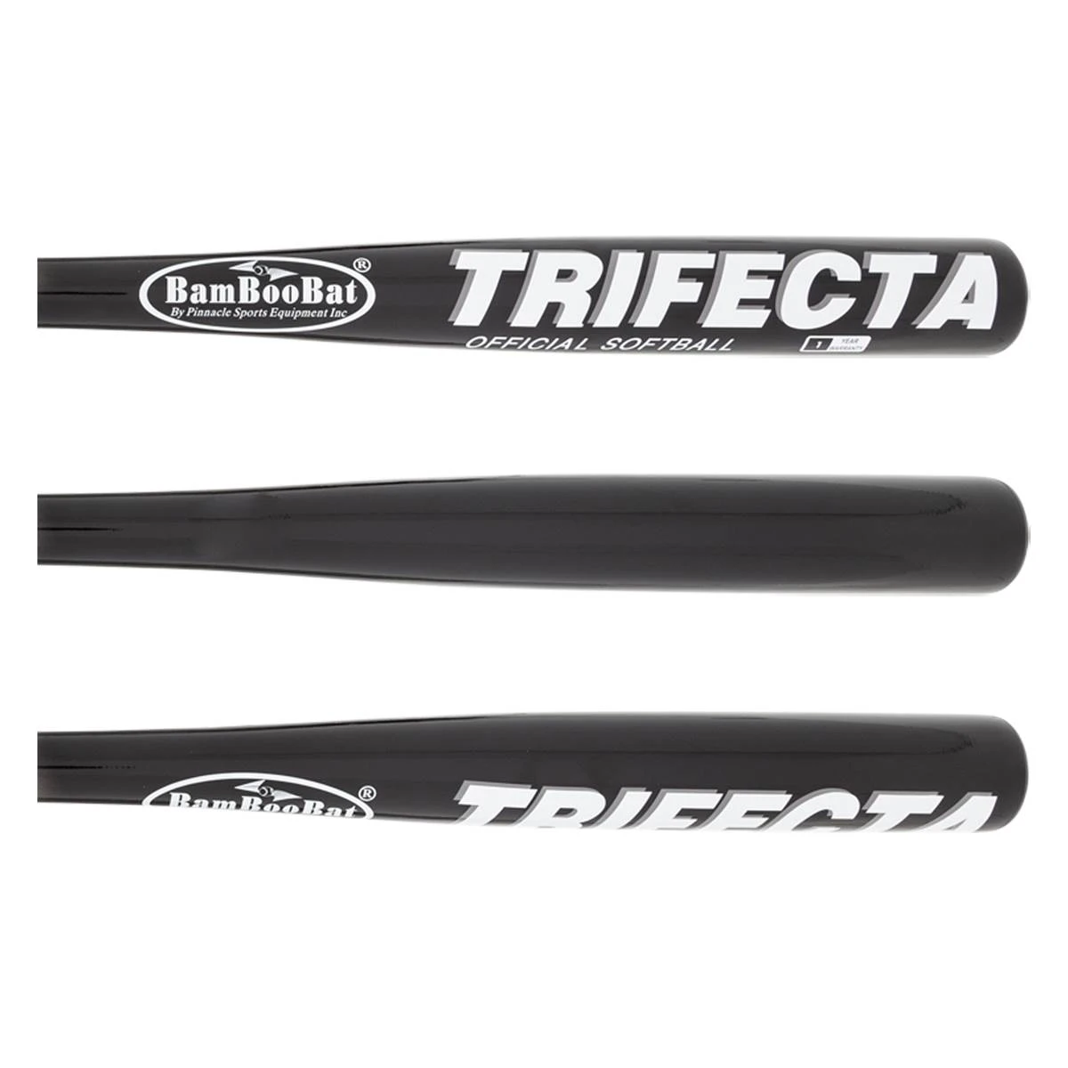 Outlet π BamBooBat Trifecta Wood Slow Pitch Softball Bat: TRI-HWBB Black, White βοΈ 4 Outlet π BamBooBat Trifecta Wood Slow Pitch Softball Bat: TRI-HWBB Black, White βοΈ - Image 2